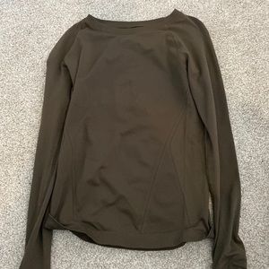 ATHLETIC LONG SLEEVE TOP / xs / dark green /